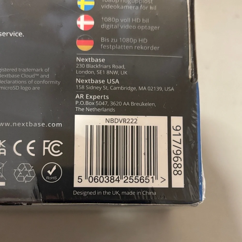 Nextbase Dash Cams 222 1080P Video Recording 2.5